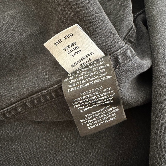 Revolve GRLFRND Valeria Denim Oversized Button Shirt Arcata Washed Black XS/S - Picture 6 of 8